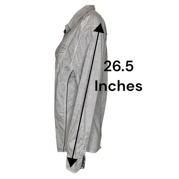 Buckle Black Label Button Down Athletic Fit Grey Shirt Size XL - Picture 2 of 7